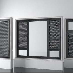 现代铝合金窗户3D模型下载